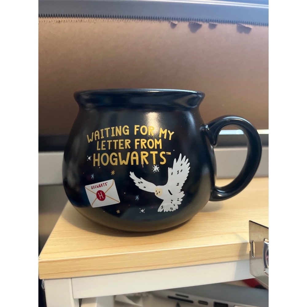 Harry Potter Waiting For My Letter From Hogwarts Cauldron Mug Black Stoneware